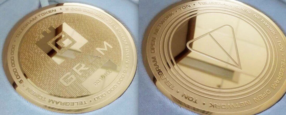 Челябинцы изготовили монету Gram в честь ICO Telegram. ICO Telegram развивает творчество. Фото.