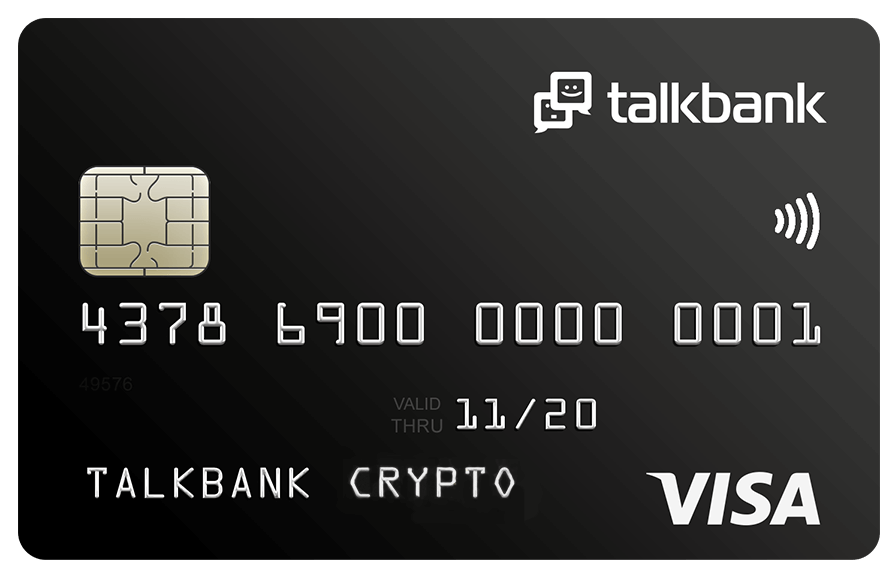 Волшебная карта TalkBank Сrypto Visa с поддержкой Биткоина — Сколково можно всё? Фото.