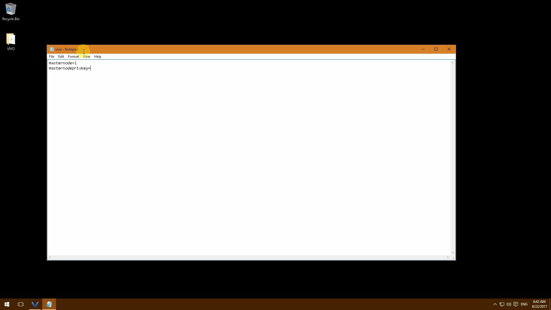 VIVO. Характеристики монеты, настройка мастерноды на Windows и её прибыльность.. Шаг пятый.. Фото.
