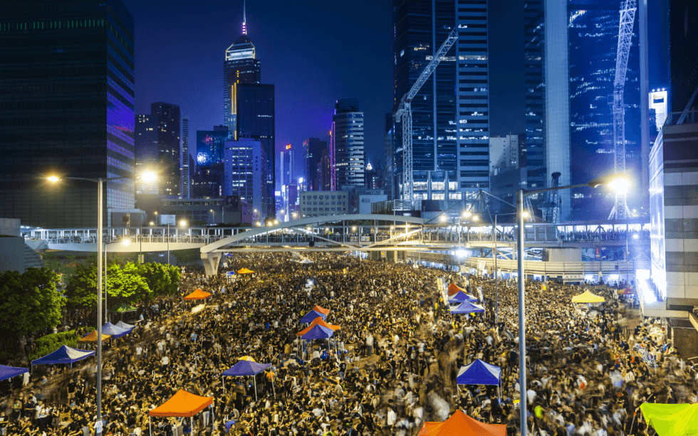 Протесты в Гонконге. Как они скажутся на курсе Биткоина? Источник: Bitcoinist. Фото.