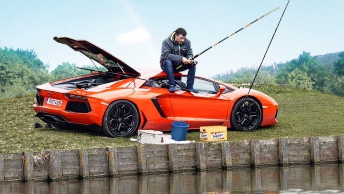 рыбалка Lamborghini авто