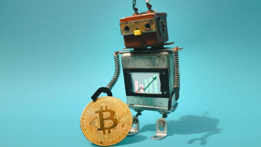 Робот Биткоин монета криптовалюта