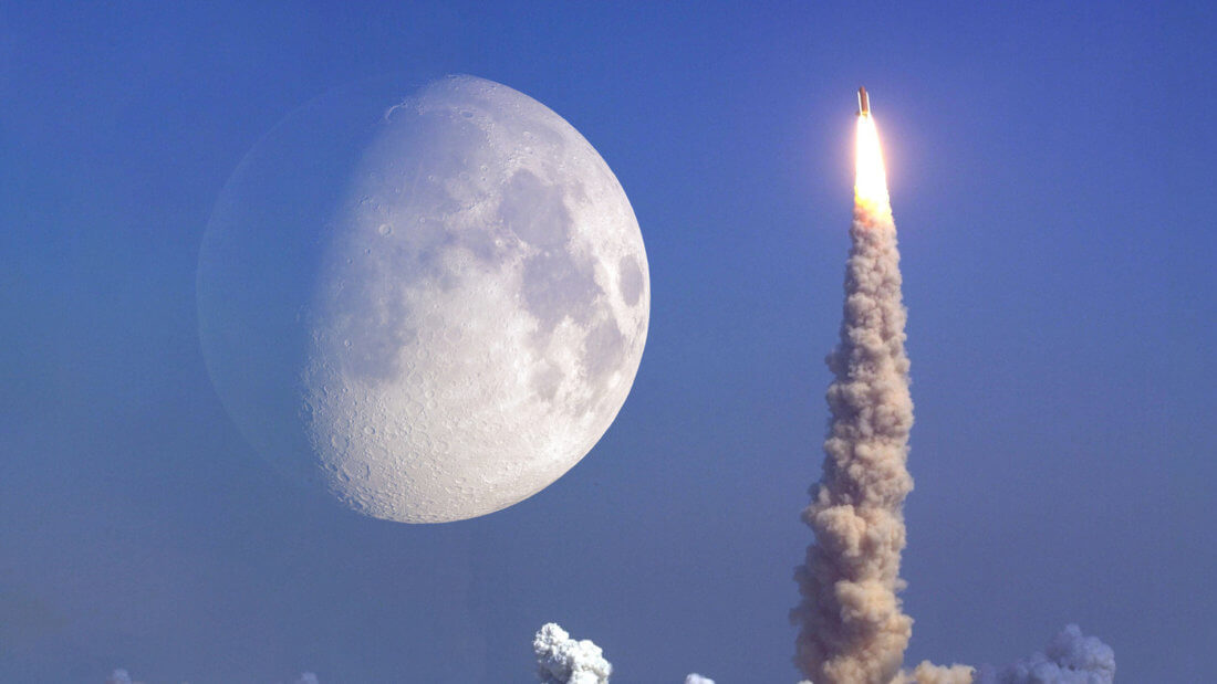 Рост ракета Луна полет