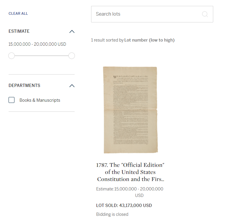 Конституция США документ