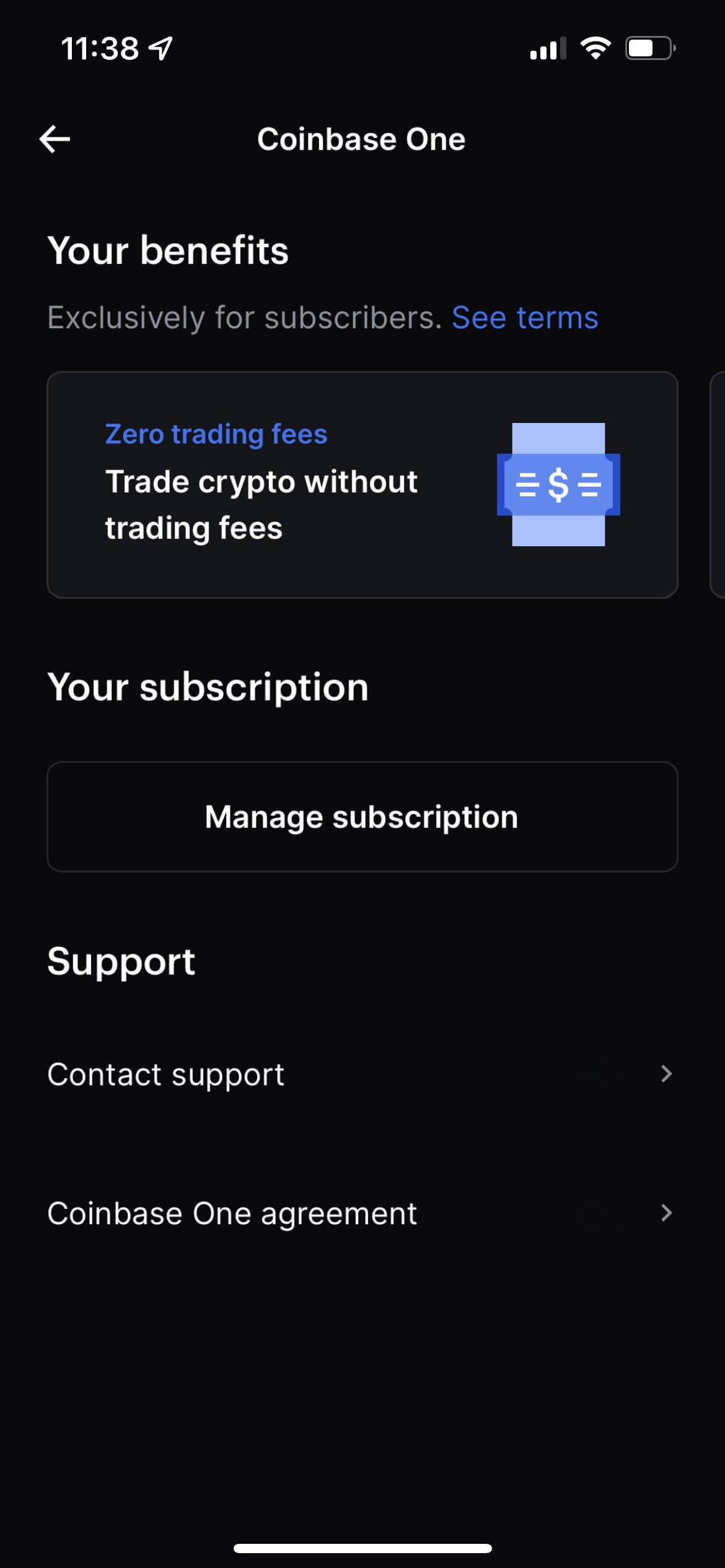 скриншот Coinbase биржа