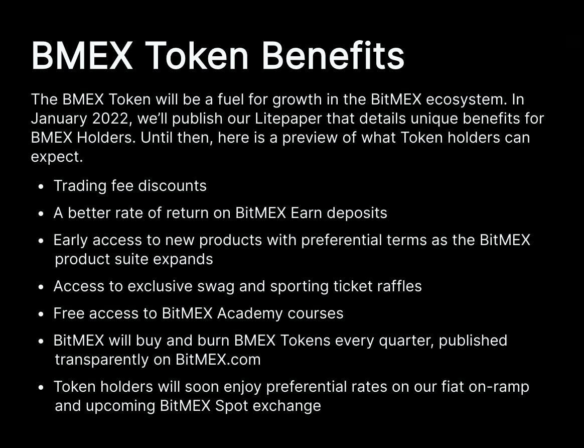 BitMEX биржа токен