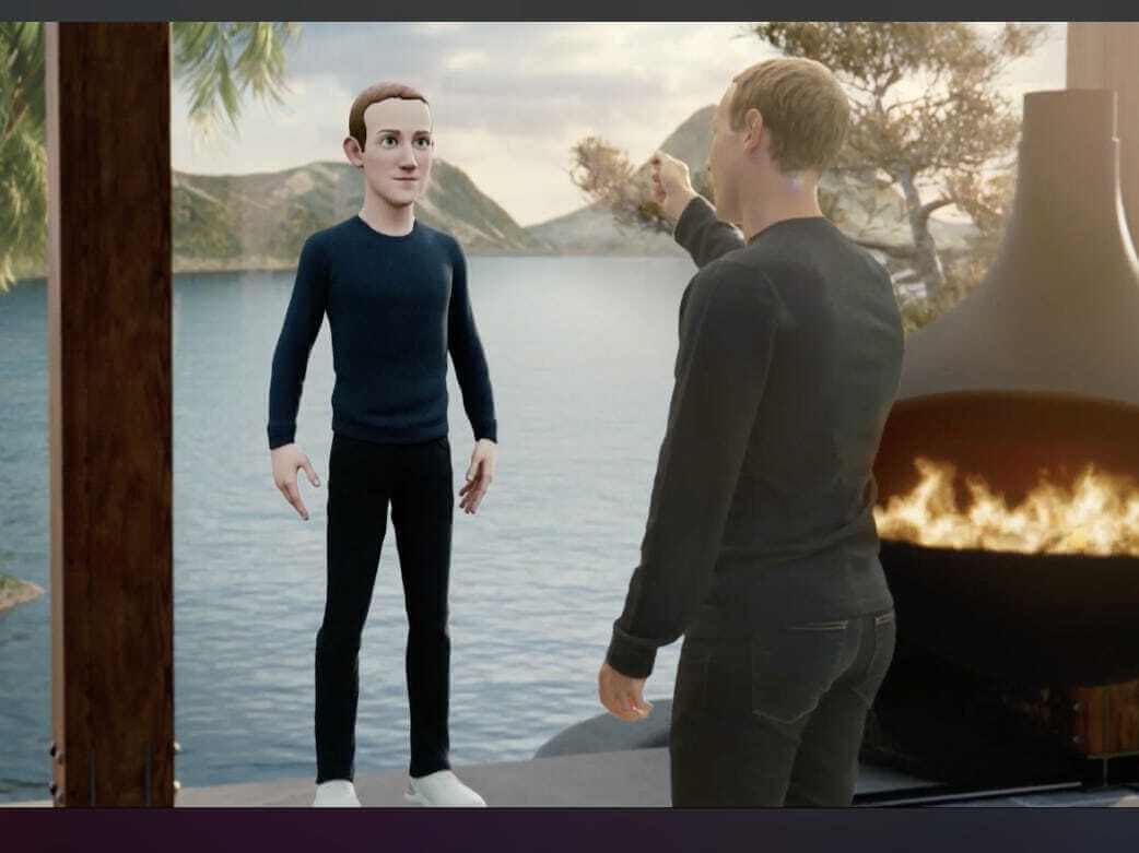 Nike запустила линейку кроссовок для метавселенных. Почему это важно? Аватар Марка Цукерберга в метавселенной из промо-ролика Meta. Фото.
