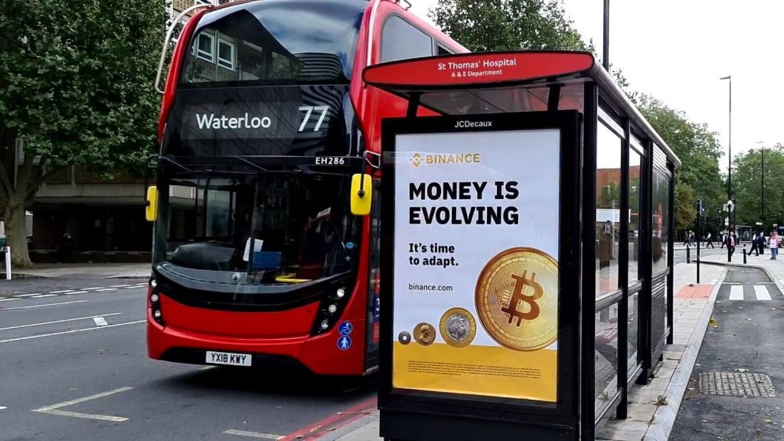 Лондон реклама криптовалюты
