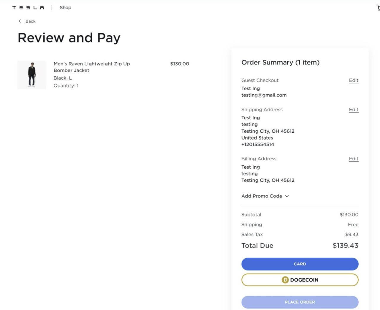 Что не так с CoinMarketCap? Опция оплата в DOGE на сайте Tesla. Фото.