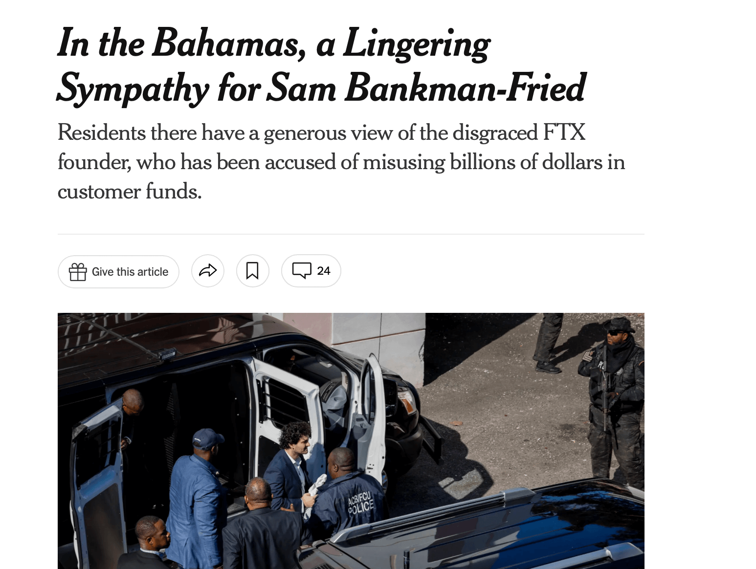 Кто такой Сэм Банкман-Фрид на самом деле? Статья NYT о симпатии в адрес Сэма Банкмана-Фрида на Багамских островах. Фото.