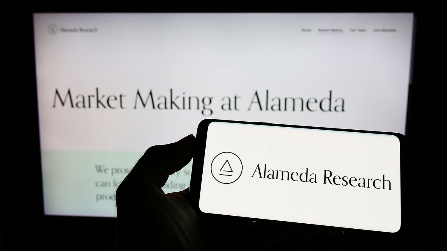 Как обманули покупателей токена BALD. Логотип трейдинговой компании Alameda Research. Фото.