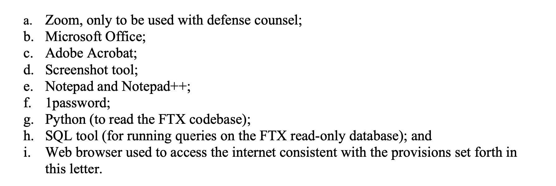 Что происходит с основателем криптобиржи FTX. Список разрешённых приложений для основателя криптобиржи FTX Сэма Банкмана-Фрида. Фото.