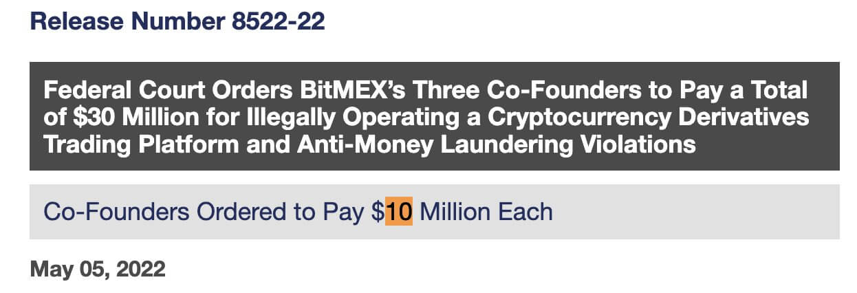 За что подали в суд на Binance. Решение суда по аналогичному делу против криптобиржи BitMEX. Фото.