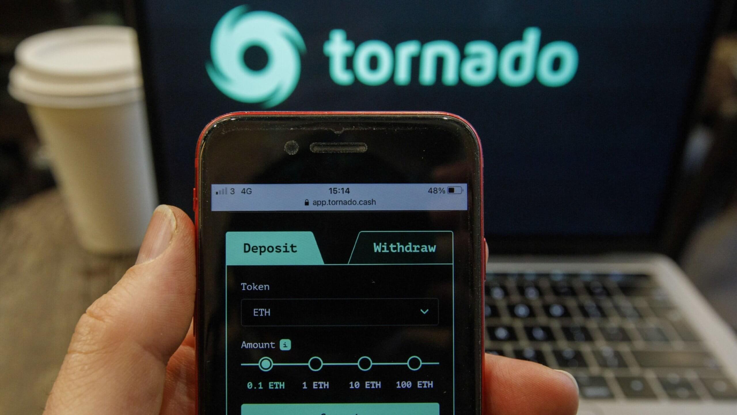 Как крадут криптовалюты обычных пользователей. Интерфейс криптовалютного миксера Tornado Cash. Фото.