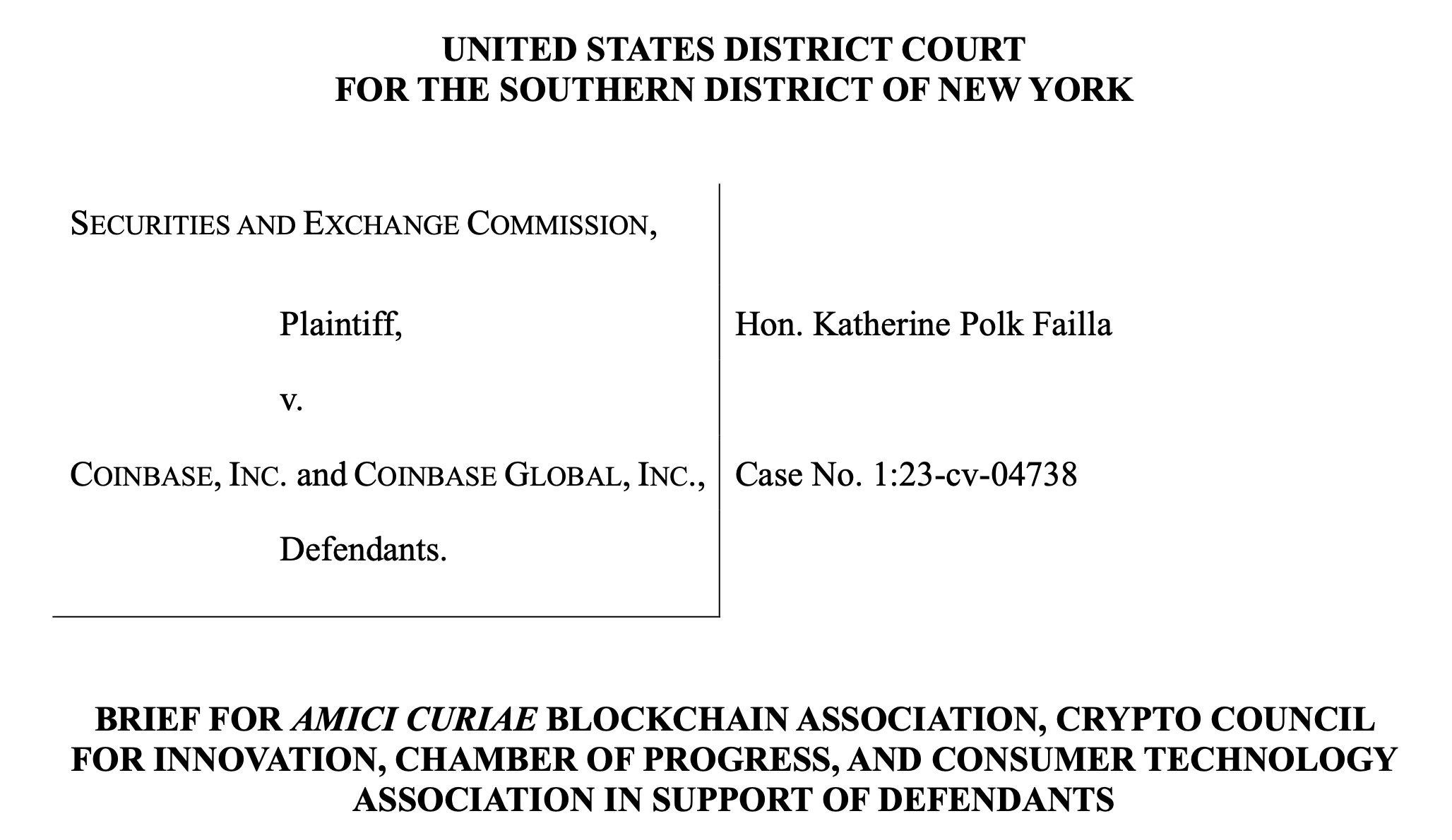 Что делает не так Комиссия по ценным бумагам и биржам США. Оглавление письма Blockchain Association в отношении происходящего с SEC. Фото.