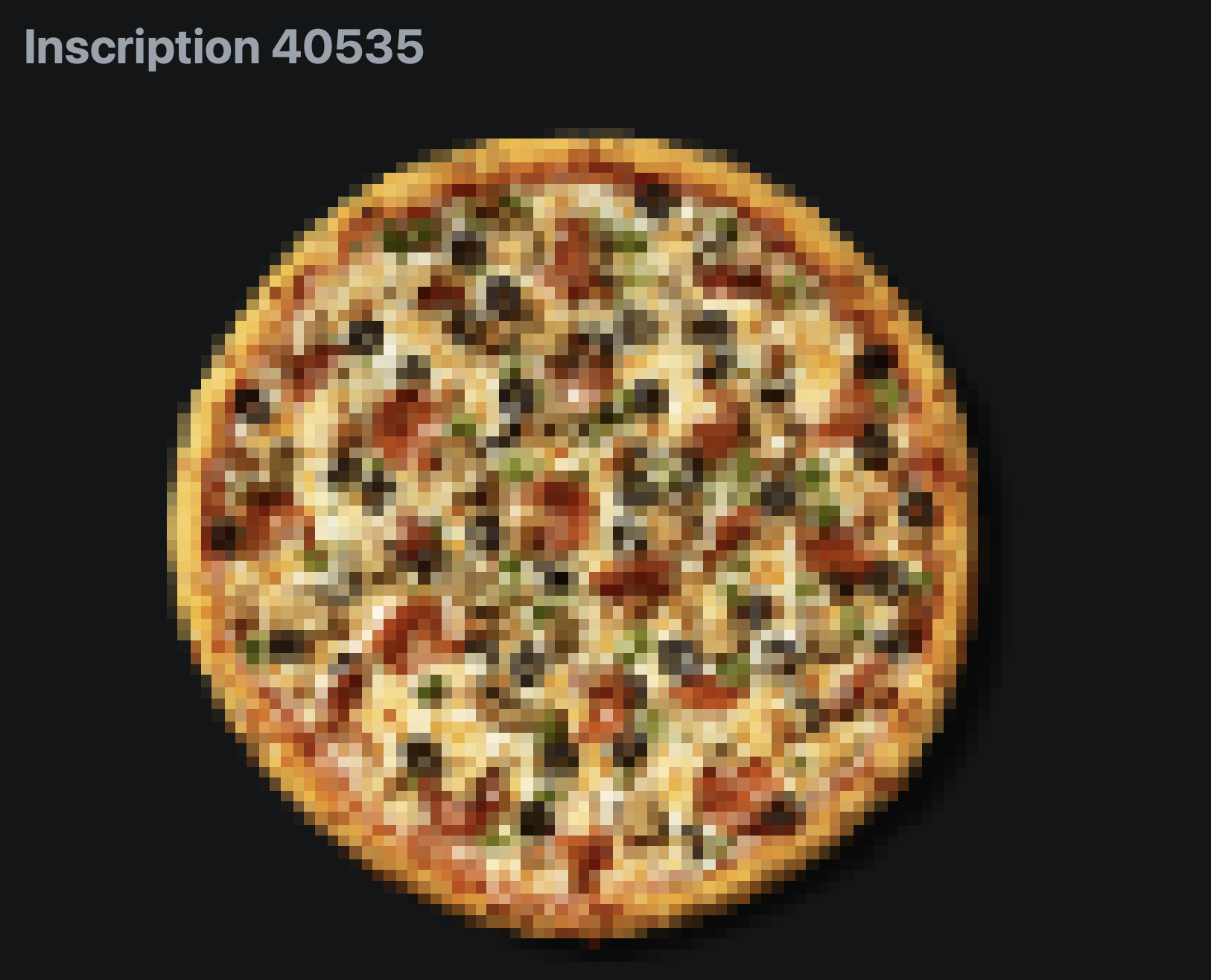 Что будет с Биткоином в будущем? Знаменитая Биткоин-пицца на платформе Ordinals. Фото.