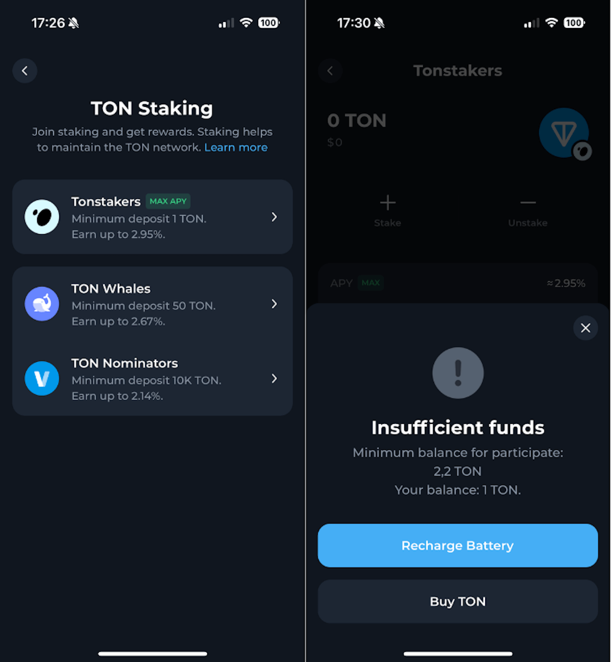 Продвинутый вариант — Tonkeeper. Стейкинг в кошельке Tonkeeper для Toncoin (TON). Фото.