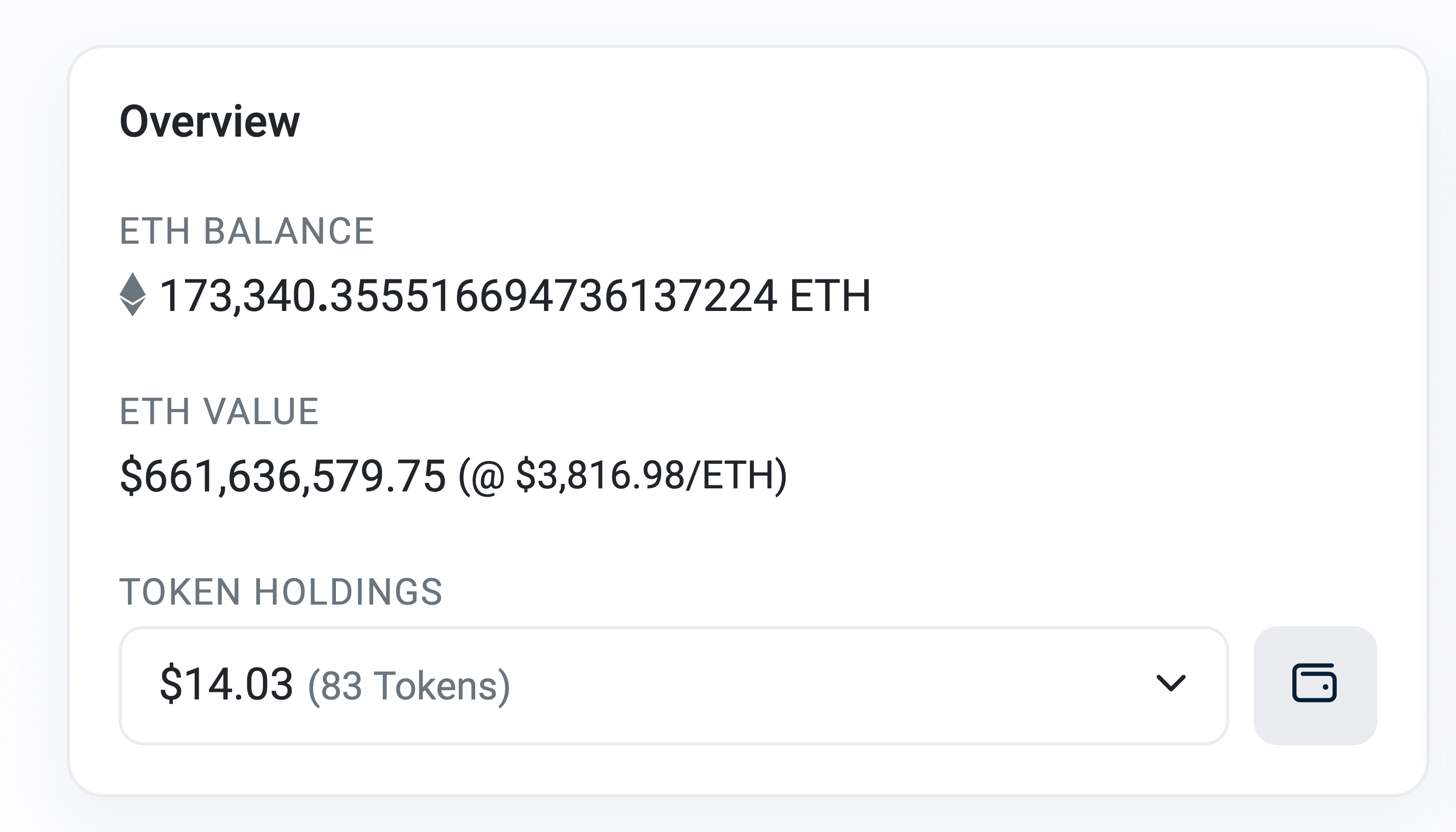 Насколько популярными окажутся ETF на Эфириум в США после запуска: ответ аналитиков JPMorgan. Баланс Эфириум-кошелька, который предположительно принадлежит банку DBS. Фото.