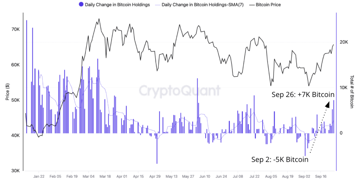 Когда криптовалюта начнёт расти. Изменения баланса BTC Биткоин-ETF. Фото.
