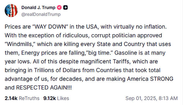Зависимость золота от Биткоина. Сообщение Дональда Трампа в социальной сети Truth Social. Фото.