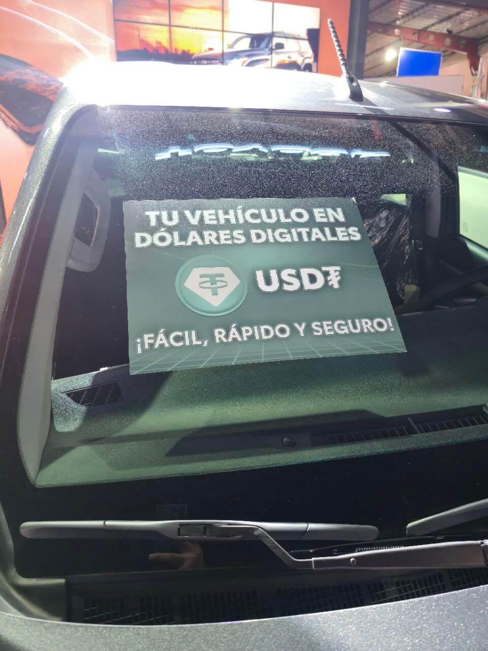 Распространение стейблкоинов. Продажа авто за USDT в Боливии. Фото.