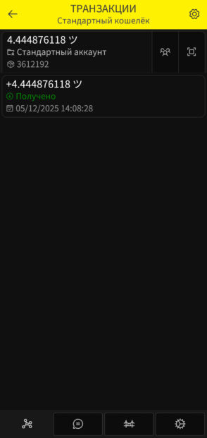 Настройка кошелька GRIM для криптовалюты Grin. Транзакции в мобильной версии кошелька GRIM. Фото.
