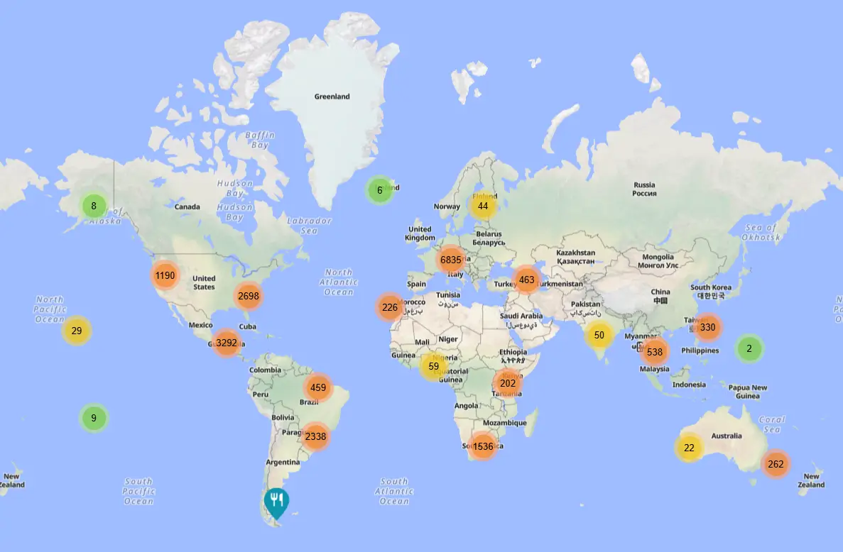 Глобальное принятие Биткоина. Количество торговых точек с Биткоином в разных регионах мира. Глобальное принятие Биткоина. Количество торговых точек с Биткоином в разных регионах мира. Фото.