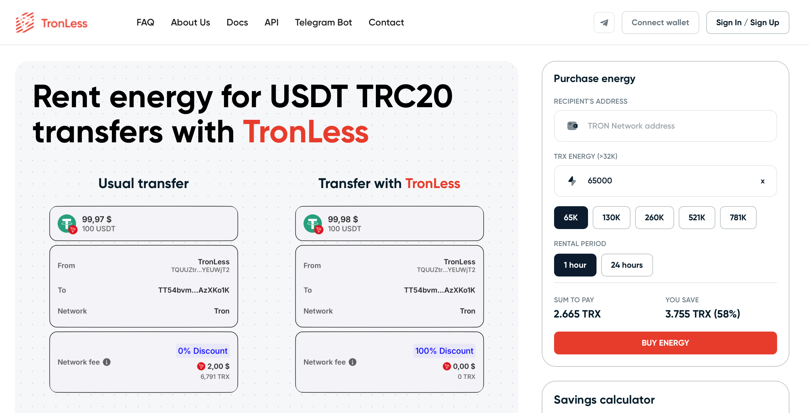 TronLess платформа сайт