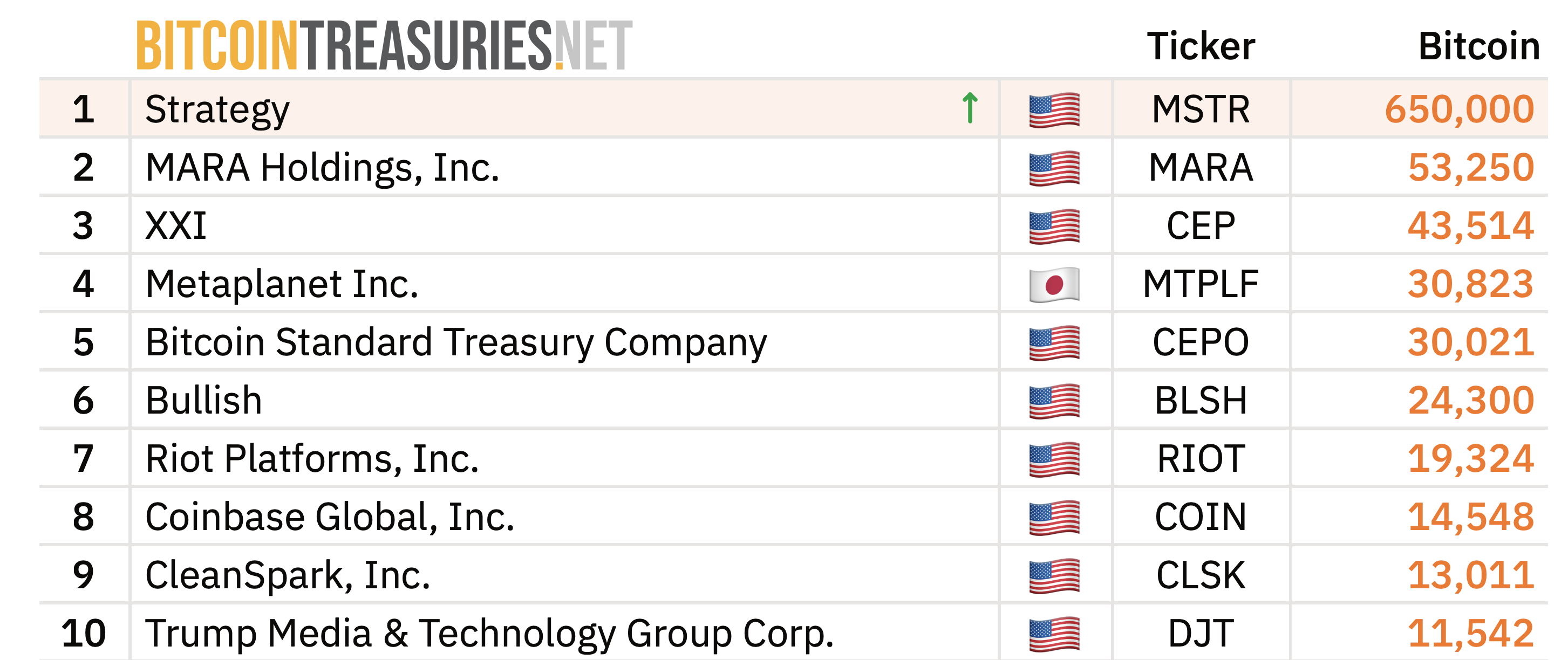Что будет с биткоинами Strategy. Публичные компании с крупнейшим запасом биткоинов. Фото.
