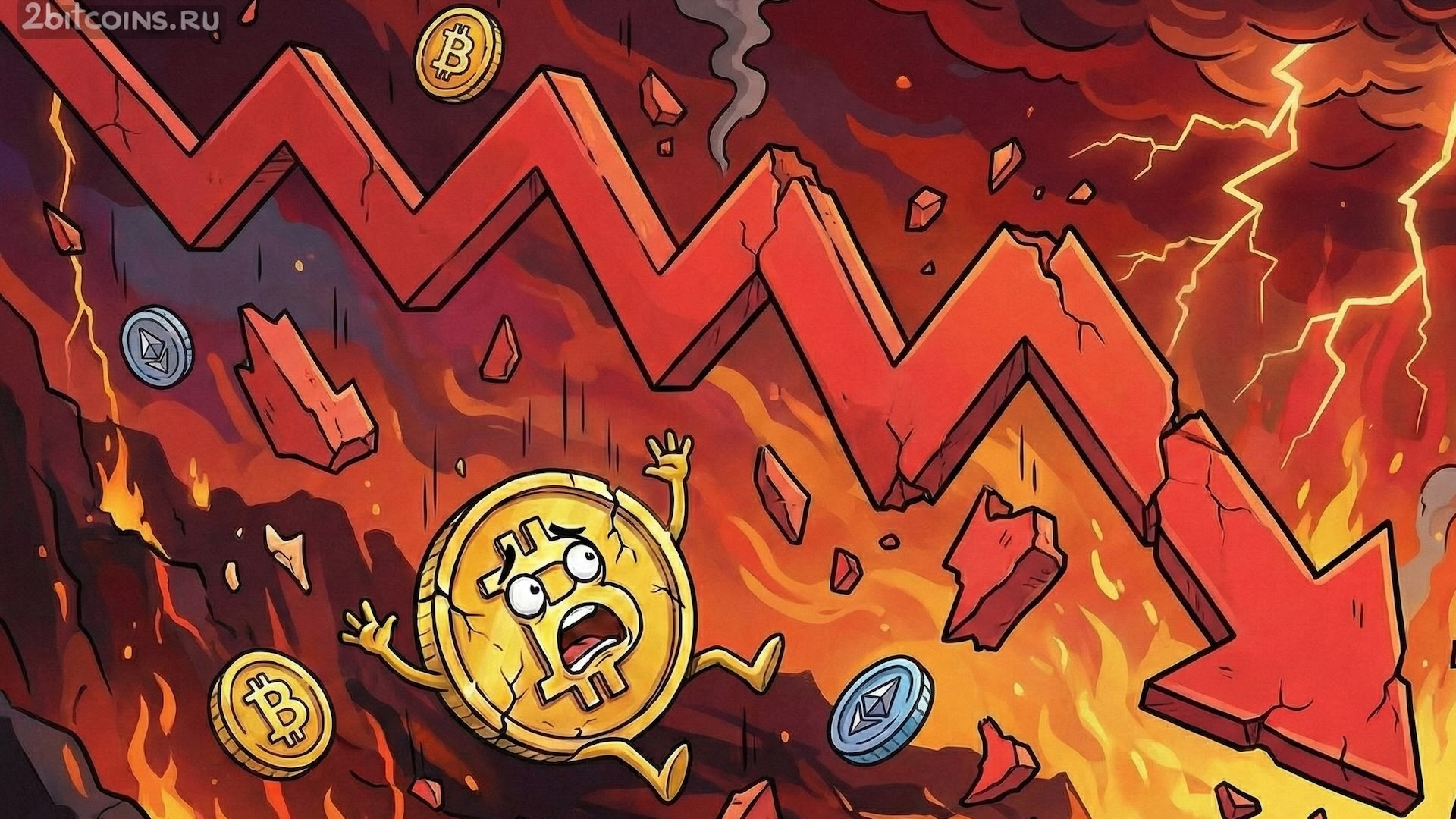 Биткоин обвалился до 81 тысячи одновременно с крахом фондового рынка. В чём причина слабости криптовалют?