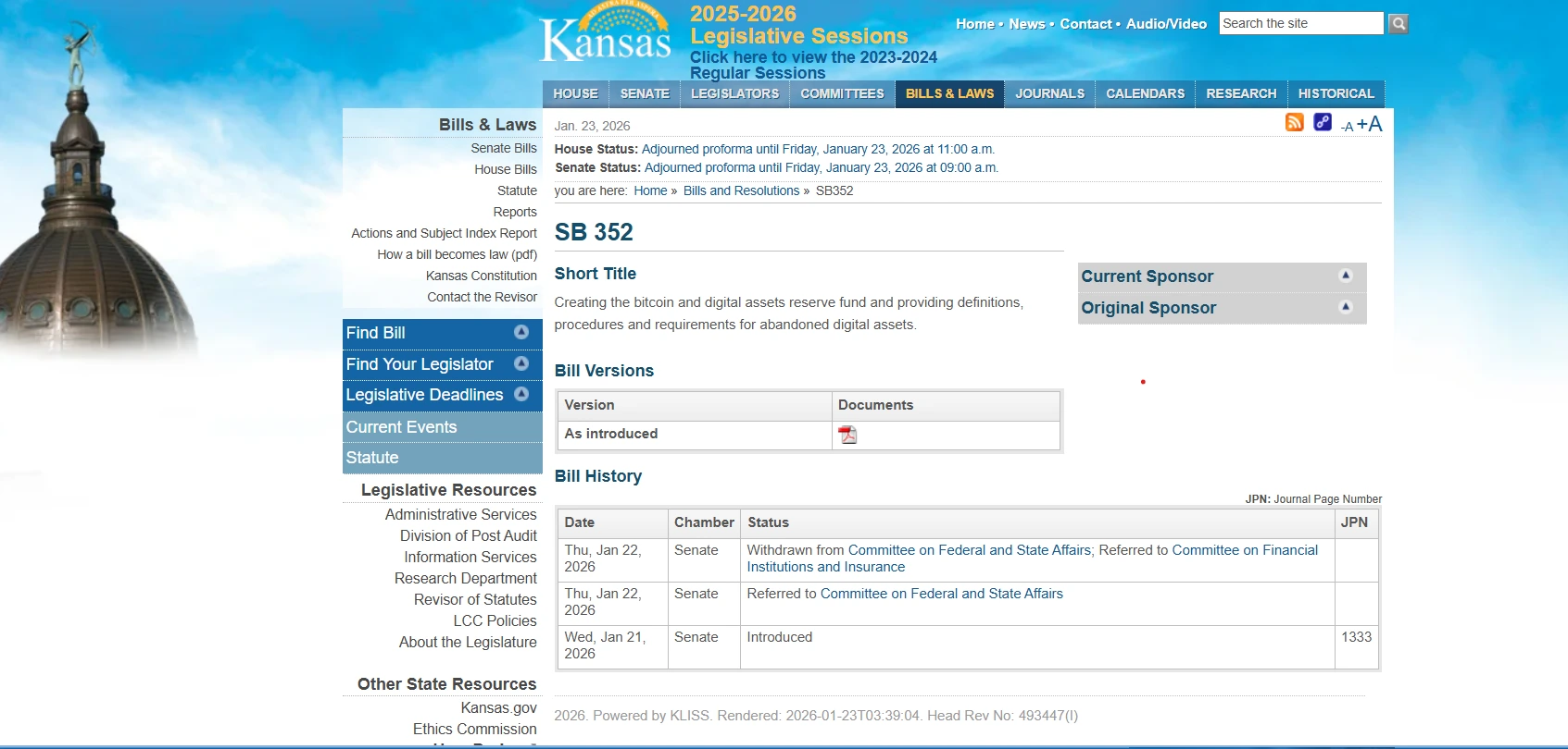 Новый крупный криптофонд. Законопроект SB 352. Новый крупный криптофонд. Законопроект SB 352. Фото.