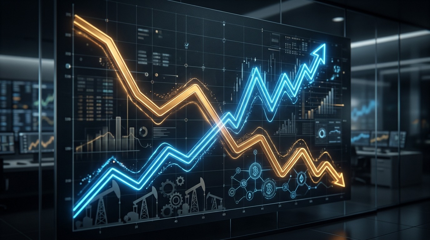 Как нефть и центробанки влияют на цену Биткоина. Корреляция между ценой нефти и динамикой Биткоина. Фото.
