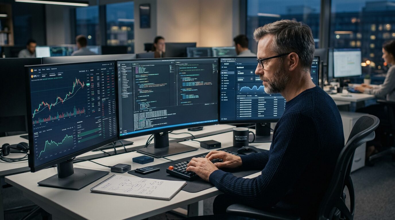 Что будет с криптовалютами дальше. Опытные разработчики с многолетним стажем остаются в криптовалютах и генерируют основной объём кода. Фото.