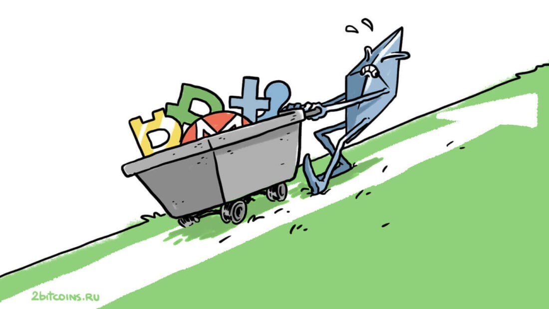 Эфириум подешевел на 65% против Биткоина после перехода на Proof-of-Stake. Было ли обновление ошибкой? Фото.