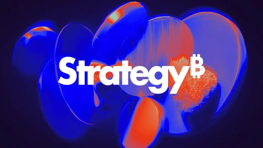 Michael Saylor style corporate bitcoin treasury concept with rising BTC stack and financial charts