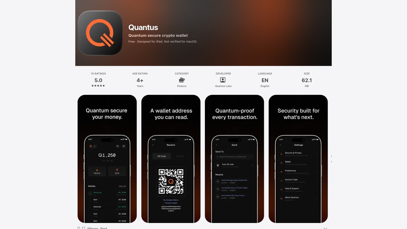 Кошелёк Quantus Wallet для iOS и Android: адрес QTC для выплат майнинга