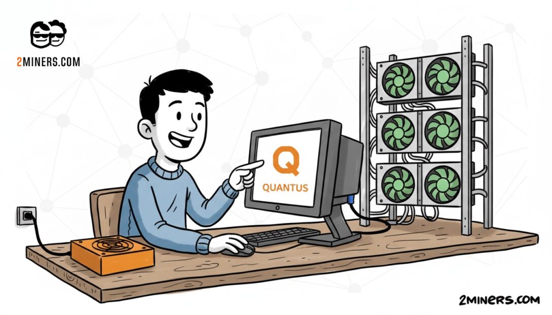 Как майнить Quantus (QTC) на пуле 2Miners: майнер с ригом из видеокарт